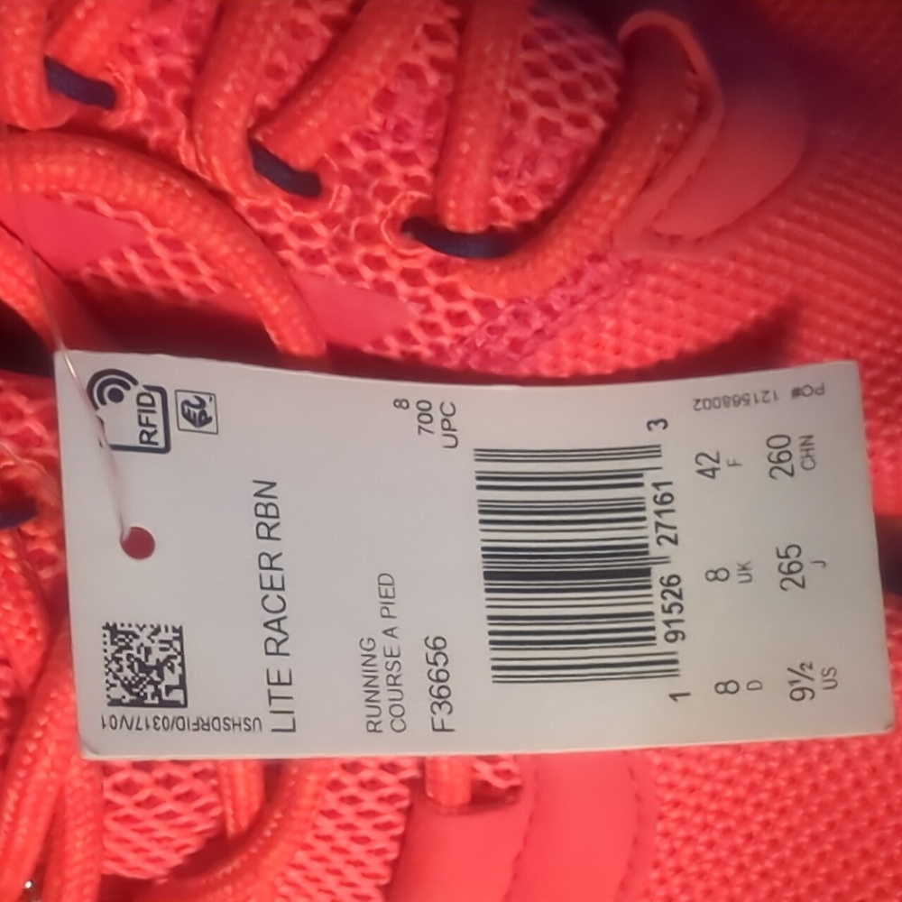 NWT Adidas lite racer ortholite float sneakers - Picture 9 of 10